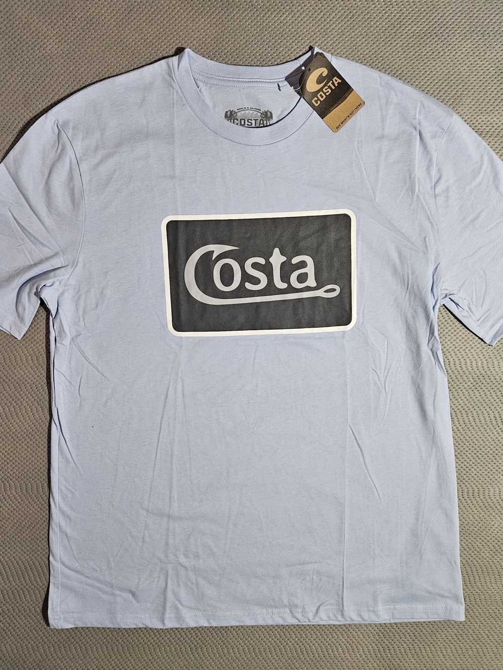 Costa Light Blue Logo Short-Sleeve Tee